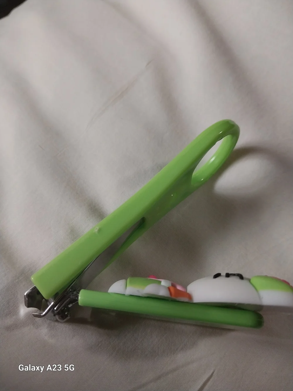 Cute White Kitty Silicone Nail Clippers with Loop For Keychain Or Bag Charm